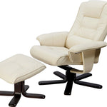 PU Leather Massage Chair Recliner Ottoman Lounge Remote
