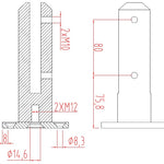 Frameless Pool Glass Fencing Clamps Spigots