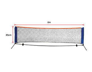 6 Meters Portable Foldable Mini Tennis Net & Post Set
