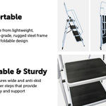 Foldable Non Slip 4 Step Steel Ladder