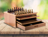 10 in 1 Wooden Chess Board Games Slide Out Best Checkers House Unit Set