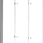 3 Fold Chrome Folding Bath Shower Screen Door Panel 1300mm x 1400mm