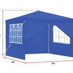 3x3m Gazebo Outdoor Marquee Tent Canopy Blue