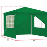 3x3m Gazebo Outdoor Marquee Tent Canopy Green