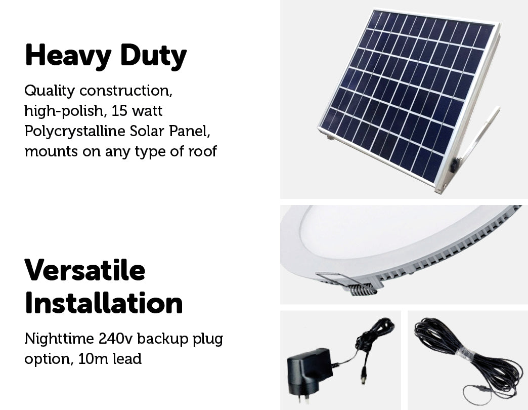 Solar Skylight 15 Watt LED Round 300mm