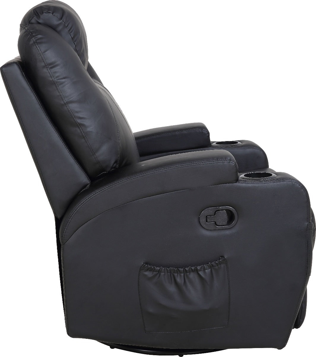 Massage Sofa Chair Recliner 360 Degree Swivel PU Leather Lounge 8 Point Heated