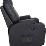 Massage Sofa Chair Recliner 360 Degree Swivel PU Leather Lounge 8 Point Heated