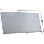 4.3m Caravan Privacy Screen Side Sunscreen Sun Shade for 15' Roll Out Awning