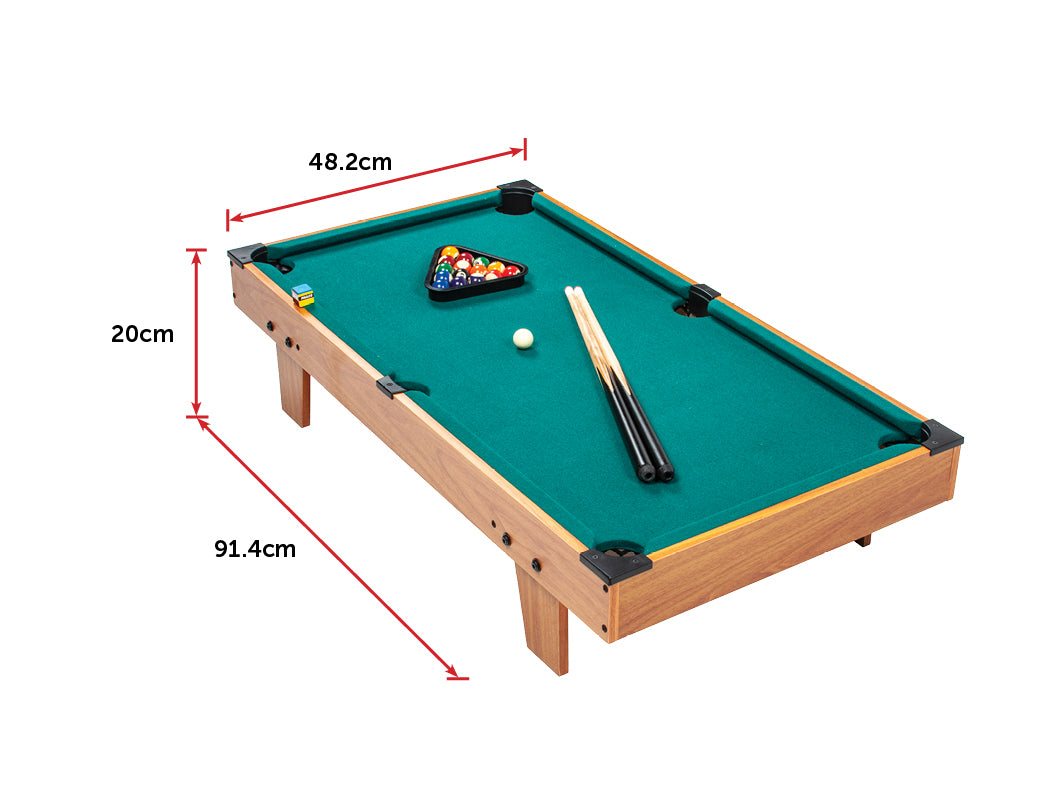 Kids Mini Billiard Table Game Toy Wooden Snooker Pool Home Fun Birthday Gift