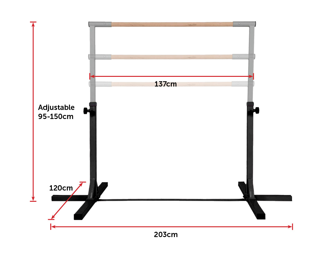 Gymnastics Training Bar Kids Adjustable Horizontal Kip Fitness Gym Equipment