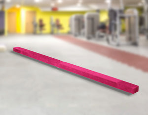 2.2m Gymnastics Folding Balance Beam Pink Synthetic Suede