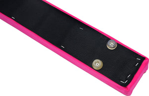 2.2m Gymnastics Folding Balance Beam Pink Synthetic Suede