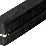 2.2m Gymnastics Folding Balance Beam Black Synthetic Suede