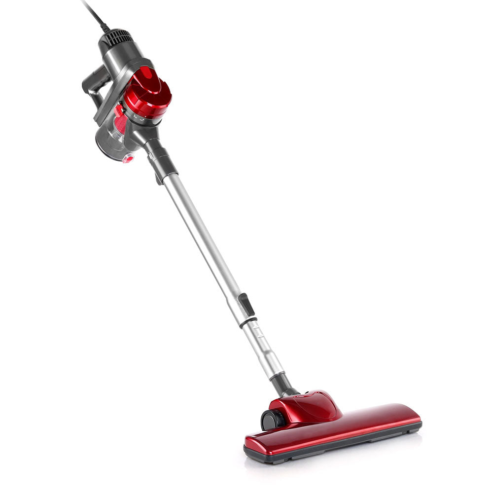 Devanti Corded Handheld Bagless Vacuum Cleaner - Red and Silver