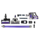 Devanti 150W Stick Handstick Handheld Cordless Vacuum Cleaner 2-Speed with Headlight Purple