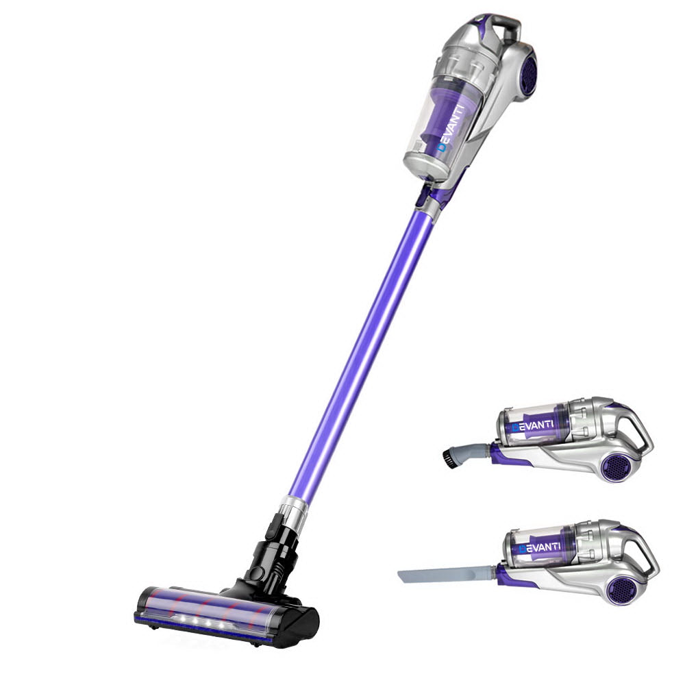 Devanti Cordless Handstick Vacuum Cleaner - Grey and Purple