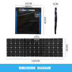150W FLEXIBLE FOLDING SOLAR PANEL KIT MONO CARAVAN BOAT CAMPING POWER BATTERY