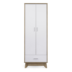 2 Door Wardrobe w/ Drawer Oak