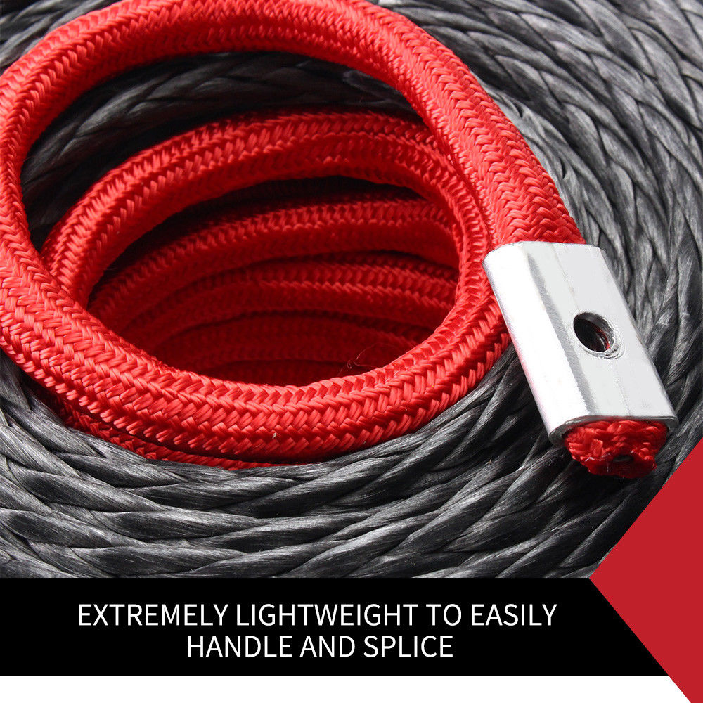 Winch Rope 10MM x 30M Synthetic Dyneema SK75 Tow Recovery Cable 4WD Car Boat