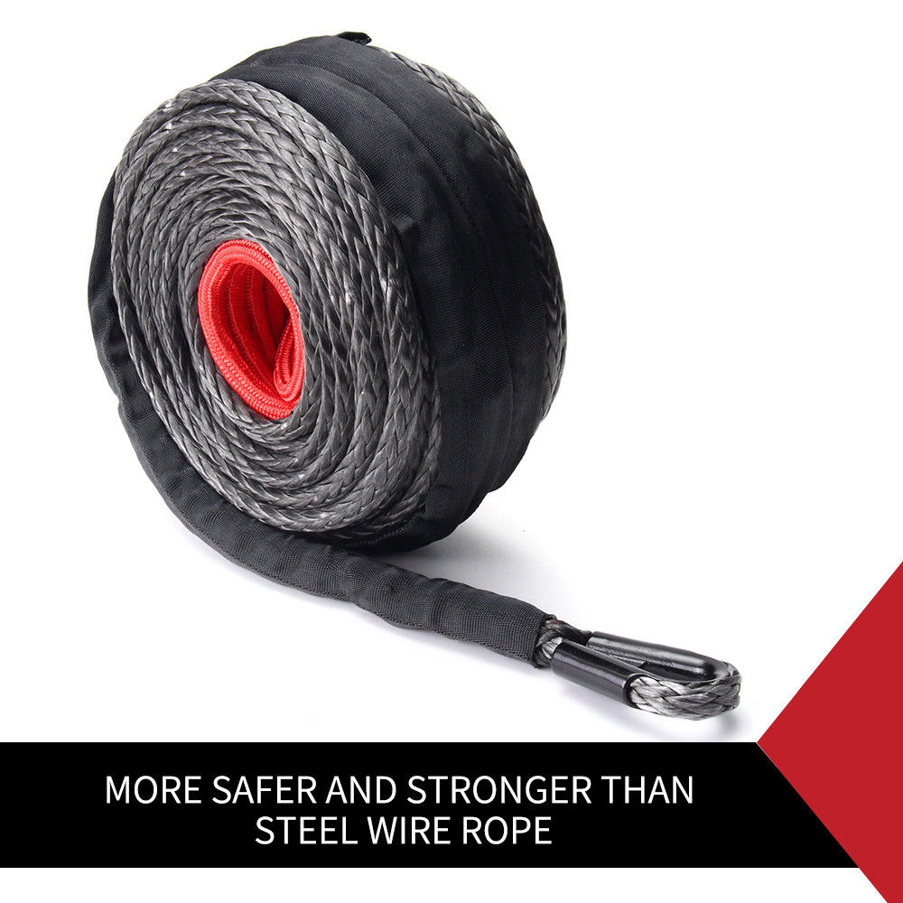 Winch Rope 10MM x 30M Synthetic Dyneema SK75 Tow Recovery Cable 4WD Car Boat