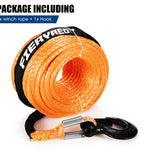 Winch Rope 10Mm X 30M Synthetic Dyneema Sk75 Hook Car Tow Recovery Cable