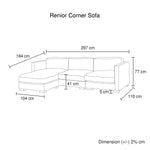 Renior Corner Sofa 3 Seater with Chaise